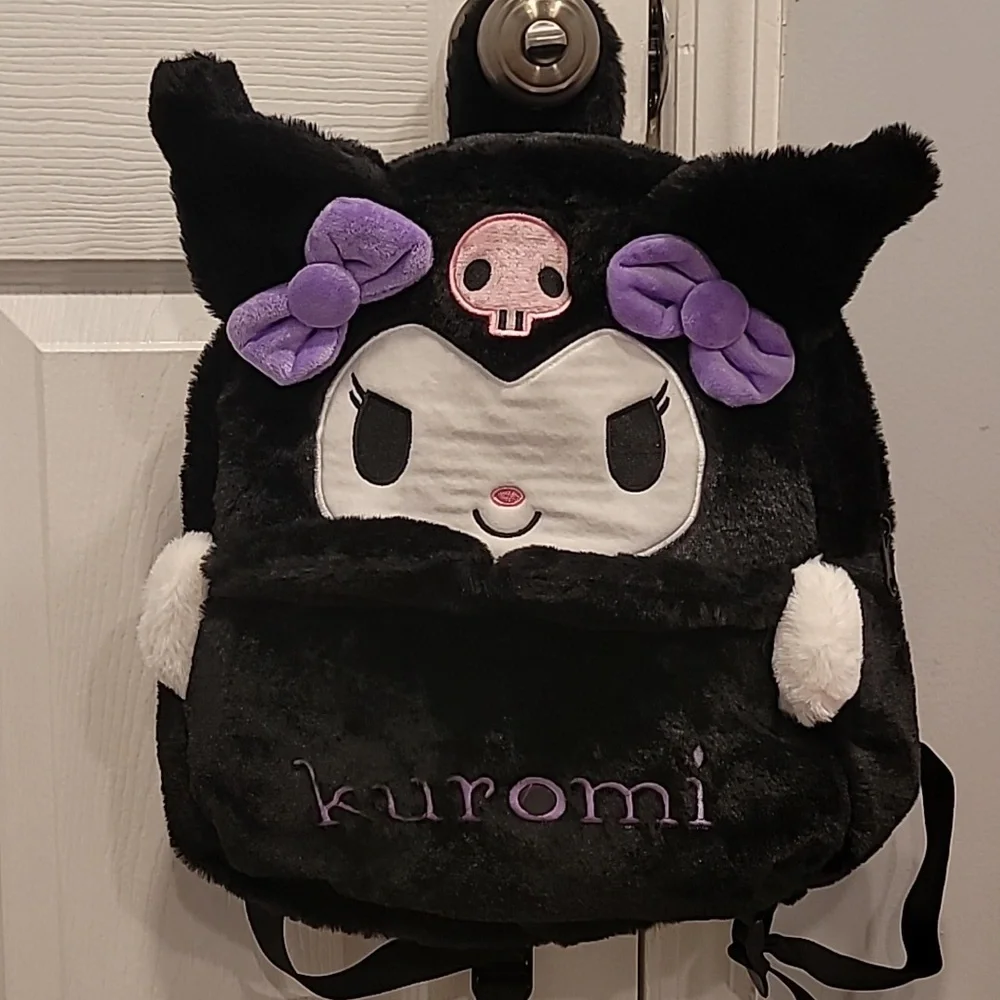Kuromi fuzzy backpack NIP - Picture 2 of 11